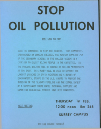 Stop oil pollution flier
