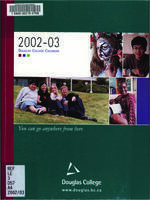 Douglas College Calendar 2002-2003
