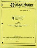 The Mad Hatter:  a Douglas Newsletter, November 26, 1979