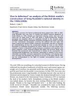 'Vive le defecteur!’ an analysis of the British media’s construction of Greg Rusedski’s national identity in the 1990s/2000s