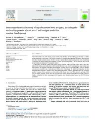 Immunoproteomic discovery of mycobacterium bovis antigens, including the surface lipoprotein Mpt83 as a T cell antigen useful for vaccine development