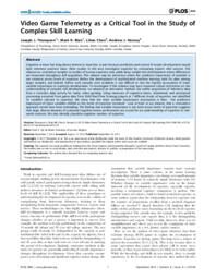 Video game telemetry as a critical tool in the study of complex skill learning