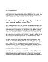 What I learned about linguistic anthropology, Indigenous decolonization projects and Queer safe space from Deaf culture