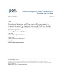 Graduate student and instructor engagement in course-based qualitative research: A case study